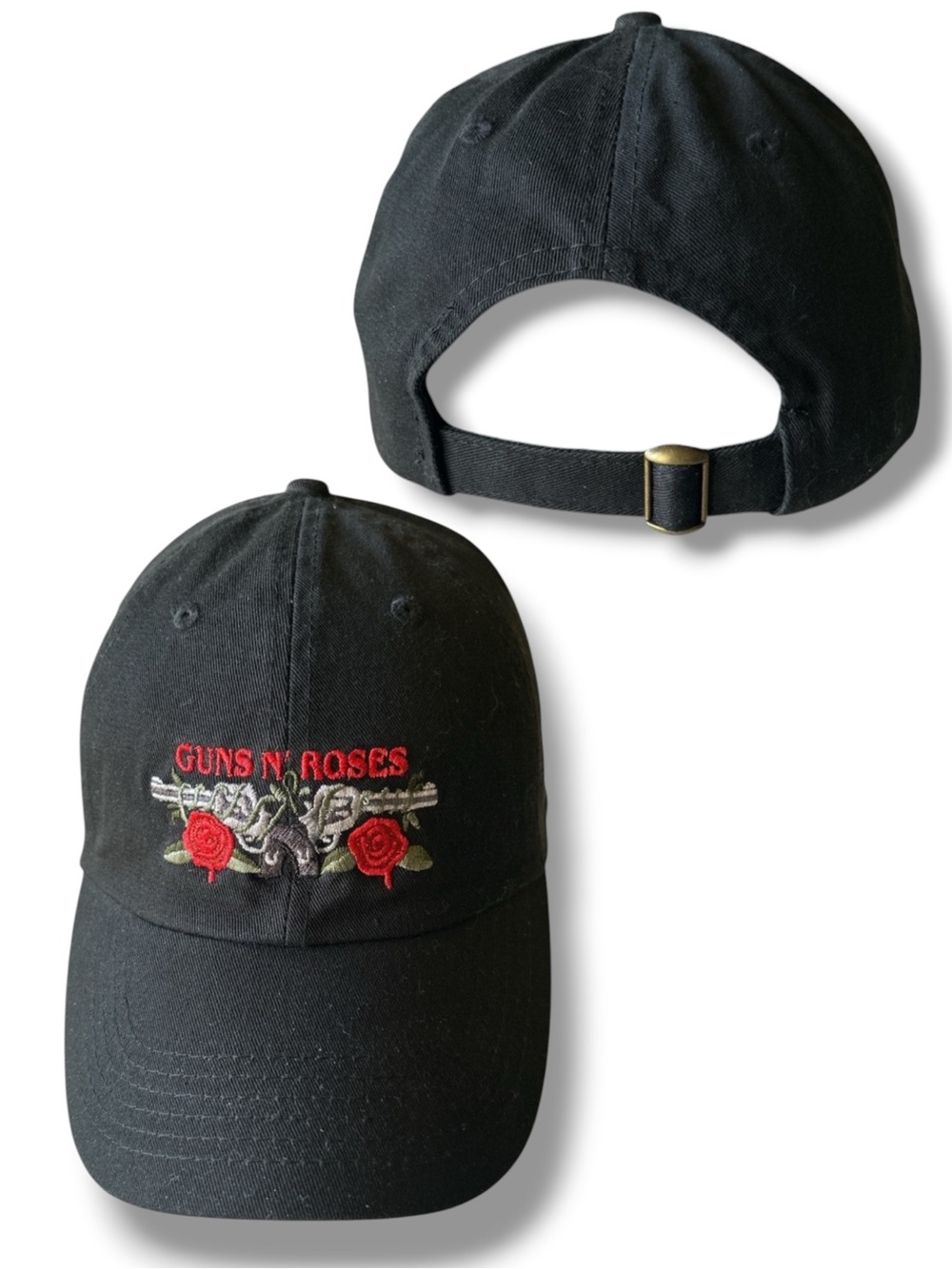 Vintage 70’s  “GUNS & ROSES Embroidered Black Ball Cap
